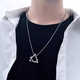 QMXD geometric necklace men's trendy hip-hop boys' pendant necklace women's accessories trendy brand pendant high-end pendant sweatshirt chain geometric necklace