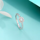 Yuan Shengfu New PT950 Fashionable Sugar Cube Platinum Ring Genuine Women's Platinum Ring Adjustable Live Shining 2.70g