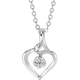 Saturday Fortune 18K gold diamond pendant for women heart-shaped KGDB041265 without chain, about 5 minutes, birthday gift, New Year gift
