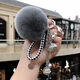 Mu Mingerlai Mädchen Herz Key Chain Kreative Schlüsselkette Frauen Otter Rabbit Hair Ball Plüsch Anhänger Auto Schlüsselkette Mädchen Pack Pendell