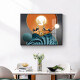 Villa Electric Meder Box Pintura decorativa hidráulica Moderna Versión horizontal Simple Restaurante Restaurante Caja Débil Pintura colgante Arte abstracto Mural Fulu Chengxiang 12593-2 Mirror Crystal Porcelana 100*80 Tamaño de la cubierta 84*73 Negro
