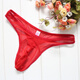 ROSELEX confidential delivery transparent sexy men's thong mesh low waist temptation fashion sexy underwear T pants one size red