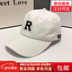 Levison Hat Men's Baseball Cap Spring and Summer Sun Hat Korean Style Fashion Street Brand Women's Sun Hat R Letter Peaked Hat R White Adjustable