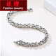 Tan Jin platinum pt950 bracelet, fashionable men's platinum big brother bracelet, platinum men's trendy Gao Qiqiang's same style bracelet, about 5.7mm thick, about 20cm long, and weighing about 53.84