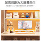 Humanity Chengjia Solid Wood Computer Desk Desktop Bedroom Office Desk Bookshelf Integrated Multi-layer Table E-Sports Game Learning Writing Desk Milk White 120*60cm Upgraded Thickened Solid Wood Ecological Board Single Table