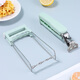 Baijie anti-scalding clip 2-piece set of plate and bowl clamps, steamer clamps, household anti-slip kitchen plate lifter and bowl clamps, Nordic green