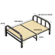 Jingju Cama plegable Almuerzo para un solo cama Camino de la cama Campo de cama Hospital Hospital acompañando cama dura Cama de hierro [Refuerzo silencioso] 0.9*2 metros BGC866