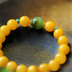 Longyin Beeswax Amber Bracelet for Women and Men with Buddhist Beads and Jasper Cat's Eye Single Circle Birthday Gift YJ 9mm
