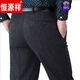 Hengyuanxiang Brand des vêtements pour hommes haut de gamme, pantalon en laine, usure formelle pour hommes, automne et hiver, pantalon moelleux en laine épaissi, pantalon droit des hommes d'âge moyen et âgé des hommes, 76 cm gris clair, 6629 30 (tour de taille 2 pieds 3 pieds = 76 cm