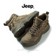Jeep Jeep Martin Boots Men's Winter 2024 New Sports Soft Sole Slip-Slip Hiking Shoes Working High Top Retro Fashion Boots Khaki 40