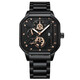 
Comudir 2023 new automatic watch for men's hollow machinery for men's fashionable waterproof luminous calendar large dial watch 838 black warrior black leather black
