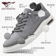 Sieben Wölfe Herrenschuhe Sommer-Leinwandschuhe Herren atmungsaktive Herren-Stoffschuhe Weiche Sohle Sportbrettschuhe Ein Fuß Faule Freizeitschuhe Herrengrau 9446 [atmungsaktiv und geruchssicher] 42 Lederschuhe Größe Größe