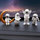 Cassegrain creative astronaut small ornaments desktop astronaut living room TV cabinet children's room layout home decoration furnishings bedside decompression decoration housewarming gift birthday gift silver 4-piece set