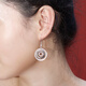 Yuan Shengfu's new PT950 boutique fashion ring platinum ear hooks shiny versatile platinum round earrings 5.00g