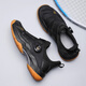 KUNY rotating button badminton shoes anti-slip shock-absorbing mesh breathable anti-slip student competition training shoes for men white and blue TKS001 sports shoes size 40