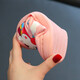 Youmiya children's cotton slippers for winter boys and girls indoor non-slip PU leather baby warm home cartoon cute princess cotton shoes 9889-bag heel/pink 34-35 size 21CM