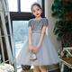 Disney Kinderkleid Prinzessin Kleid Sommer Mädchen Klavier Performance Kleidung Blume Kinder Hochzeitskleid Graduate Host Puffy Blick Rock LF9922 [Weiß] Kollektion mit Krone 110 cm
