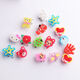 Children's luminous brooch LED flash cartoon soft rubber badge Christmas gift night market 1 pack