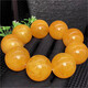 Duchen men's beeswax bracelet amber single circle bracelet women's chicken oil yellow old honey round beads 12-25 20mm 12 pieces with certificate