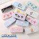 
Najia cute Kuromi glasses box with anti-pressure and fall portable women's eye box sunglasses student storage box glasses box + glasses cloth (three Kuromi)