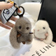 Draco Mink Plush lindo Internet Celebrity Rabbit colgante Decoración de colegas femeninas muñeca para muñecas llavero con llavero