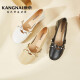 Kangnai Women's Shoes New Mary Jane Shoes Fashionable Casual Round Toe Women's Shoes Mid-Heel Retro Elegant Pumps 18426004 Rice White 37