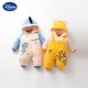 
Disney brand newborn baby clothes in autumn and winter warm onesie baby cotton clothes thickened cotton plus velvet out hugging clothes TY9720 yellow rainbow deer 59cm