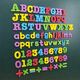 Beizu English Letters Magnetic Sticker Digital Refrigerator Sticker pour les élèves Enfants Toys Kindergarten Early Education Teaching Aid