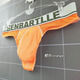 Please Confidential Shipping New Men's Mesh Thong Comfortable Sports One-piece No-Take-Off Transparent U M Orange