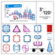Mobee children's magnetic tablets 3-6 years old girls toys puzzle magnet assembly boys 1-3 years old color window magnet birthday gift