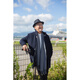 Ruizhi Spring and Autumn New Middle-aged and Elderly Woolen Coat Men's Mid-Length Woolen Jacket Thickened Warm Trench Coat Middle-aged Men's Clothing Sapphire Blue L 175