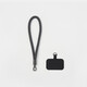 MUJI contains recycled polyester wrist lanyard short anti-lost rope mobile phone rope mobile phone chain mobile phone case lanyard dopamine dark gray