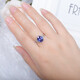 Taijufu S925 sapphire ring, female tanzanite sapphire ring, live female ring, gemstone jewelry, jewelry ring, 925 white plated