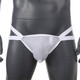 Männer sexy Unterwäsche Herren Tanga Low Taille hohl Doppel-Tit-Netz atmungsaktiv sexy Unterwäsche Schwarz M.