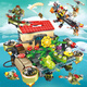 
Senbao building blocks lE high building blocks plants vs. zombies game mecha puzzle assembly children 6 to 12 years old toys children's festival Plant zombies crazy backyard 687pcs