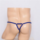 Men's thong with one strap sexy transparent bag gun bullet separation iron ring tassel lace physiological underwear men's sex toys white one size red