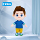 Baby Bus Super Baby JoJo Children's Cartoon Cute Doll Plush Toy 1-3 Years Old Boys Pillow Gift Feifei Ragdoll Doll Baby Birthday Gift