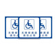 Bingyu BJ206 Accessible signs for disabled people 40*40cm parking space and toilet wear-resistant signs wall stickers Accessible toilet