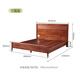 Bright furniture solid wood bed double bed modern simple wooden bedroom large bed wedding bed 1591 1.8 meters empty bed