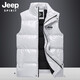 JEEP SPIRIT马甲男棉衣马甲男秋冬坎肩休闲加厚保暖背心男士棉服户外防风外套 683黑色 5XL