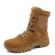 Neue braune Kampfstiefel mit ultraleichter Seite Reißverschlusstraining Leder wasserdichte Kampfstiefel mit Wanderschuhen für Männer im Wüsten-High-Top Outdoor für Männer braune Kampfstiefel (einjährige Garantie) 39