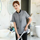Haozhicheng cleaning clothes short-sleeved summer clothes cleaning work clothes set property hotel guest room attendant work clothes women's cleaning clothes short-sleeved summer clothes cleaning work light gray L