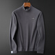 Prideme Herbst- und Winter Langarm T-Shirt Herbst Herbst Kleidung Fur-isoliert warm warme doppelte deutsche Samt Halbbaum-Basis-Hemd-Hemd-Hemd-Hemd-Hemd-Jacke YSB6630-Grau M [Gewichtsempfehlung: 100-120jin [Jin gleich 0,5 kg]]
