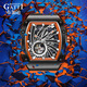 Bugatti (Bonest Gatti) Phantom Speed ​​Automatic Mechanical Watch German Waterpaint Men's Watch День день рождения День день рождения Amber Orange 9902-A2