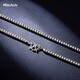 Miss JuJu platinum necklace pt950 platinum men's and women's box chain, simple and elegant box chain, fashionable square box thin chain, weight 56.39g, length 56cm, thickness about 3.5mm, M buckle,