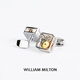 William Milton British -style mechanical gear sleeve buckle male light luxury custom suit sleeve -nail French gift silver