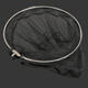 Homas folding stainless steel fishing net head fishing net head folding fish net bag fishing gear net fishing net accessories black dense eye 40cm foldable