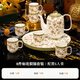 NINE CRANES high-end Jingdezhen water set housewarming and moving bone china water cup high-value tea set complete set of wedding gifts for newlyweds like flowers 8-piece set | gift box + ghostwriting greeting card