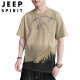 JEEP SPIRIT summer new cotton short-sleeved T-shirt men's loose casual half-sleeved T-shirt base shirt youth versatile top 829-white M