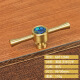 Manija de puerta de gabinete de latón Clcey Luz de lujo Goldio Nordic Chino Cajón de vestuario de estilo chino Mango redondo moderno de carcasa simple G GBT12178C ABALONE ABALON
